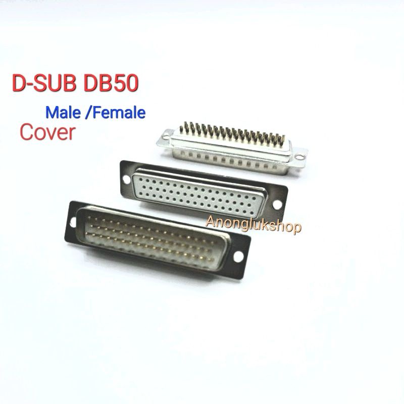 ราคา 1ตัว 👉👉D-SUB DB50 (DB-50 3แถว COVER DB DB50 ตัวผู้ ตัวเมีย ฝาครอบ DB