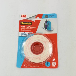 เทปกาวสองหน้า3M  scotch  18mm. x 3 m.