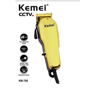 ปัตตาเลี่ยน Kemei ccvt KM-768 สีทอง ปรับฟันขึ้นลงได้