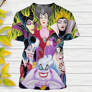 Ursula (The Little Mermaid) เสื้อยืดลําลอง พิมพ์ลายการ์ตูนดิสนีย์ 3D แนวสตรีท คุณภาพสูง แฟชั่นฤดูร้อน สําหรับผู้ชาย ผู้หญิง