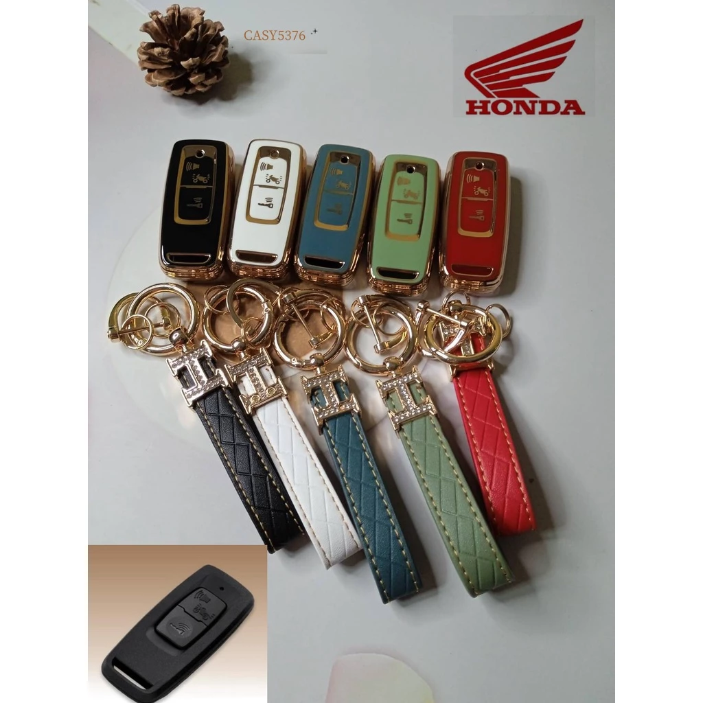 เคสกุญแจรีโมทรถยนต์ กรอบทอง Honda Pcx 160 / Adv 160 / Klep 2021 / Pcx 2017