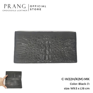 Prang Crocodile Leather Long Bi-fold Wallet กระเป๋าสตางค์ สองพับยาว หนังจระเข้ C-W22H/K(M)-MK