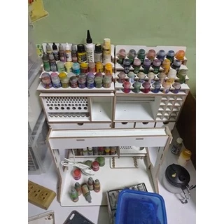 ชั้นวางสีและอุปกรณ์โมเดล TENINONE WORKSTAION (made in thailand)