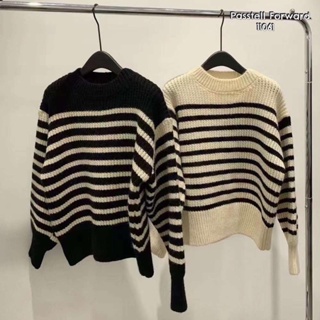 🇰🇷New🇰🇷  Korea stripe knitted sweater  ไหมพรมลายทางผ้าทอเนื้อเกรด พรีเมียมเลยค่า ตัวนี้