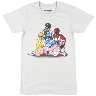 เสื้อยืดครอป เสื้อยืดแขนสั้นลําลอง ผ้าฝ้าย 100% พิมพ์ลาย Mighty Morphin Power Rangers Superheroes พลัสไซ