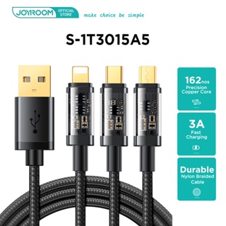 Joyroom 3 in 1 สายชาร์จ USB C 3.5 A สําหรับ iP 14 12 11 Pro Max Xiaomi Samsung S20 Micro Type C