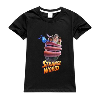 เสื้อยืด พิมพ์ลายการ์ตูน STRANGE WORLD แฟชั่นฤดูร้อน สําหรับเด็กผู้ชาย และเด็กผู้หญิง