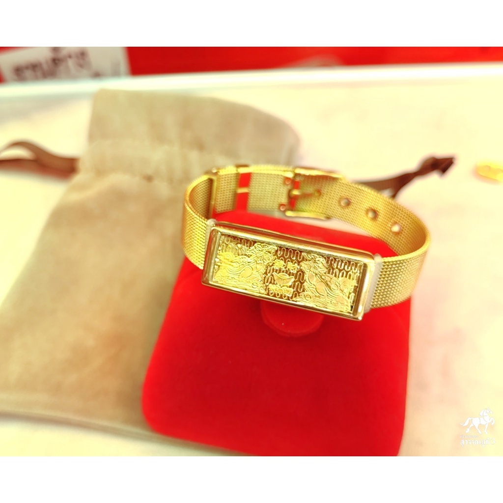 กำไลสายนาฬิกา กำไลท้าวเวสสุวรรณ แผ่นทองแท้ 0.2 กรัม ทองคำแท้ 99.99%  #ข้อมือสายมู #ข้อมือท้าวเวส ห้ามพลาด มีใบรับประกัน