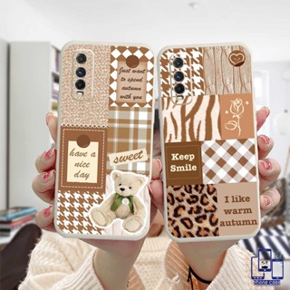 เคสโทรศัพท์มือถือแบบนิ่ม TPU ลายตารางเรขาคณิต สําหรับ VIVO Y15S Y91C Y21 2021 Y16 Y21A Y21T Y12S Y12 Y20 Y30 Y21S Y20S Y12i Y01 Y91 Y30i Y93 Y95 เคส