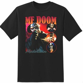 เสื้อยืด ผ้าฝ้าย พิมพ์ลาย Mf Doom Rap สีดํา สไตล์วินเทจ เหมาะกับของขวัญ สําหรับผู้ชาย และผู้หญิง