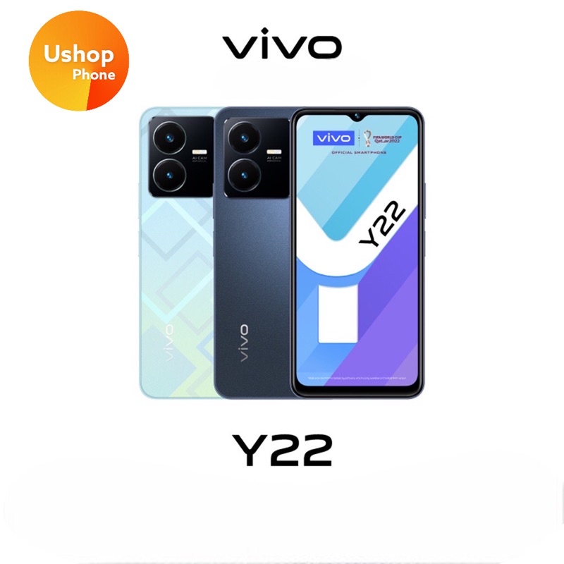 vivo Y22 (4GB+64GB) โทรศัพท์มือถือ วีโว่ | CPU : Helio G85 | หน้าจอ 6.55 นิ้ว | แบตเตอรี่ 5000mAh | 