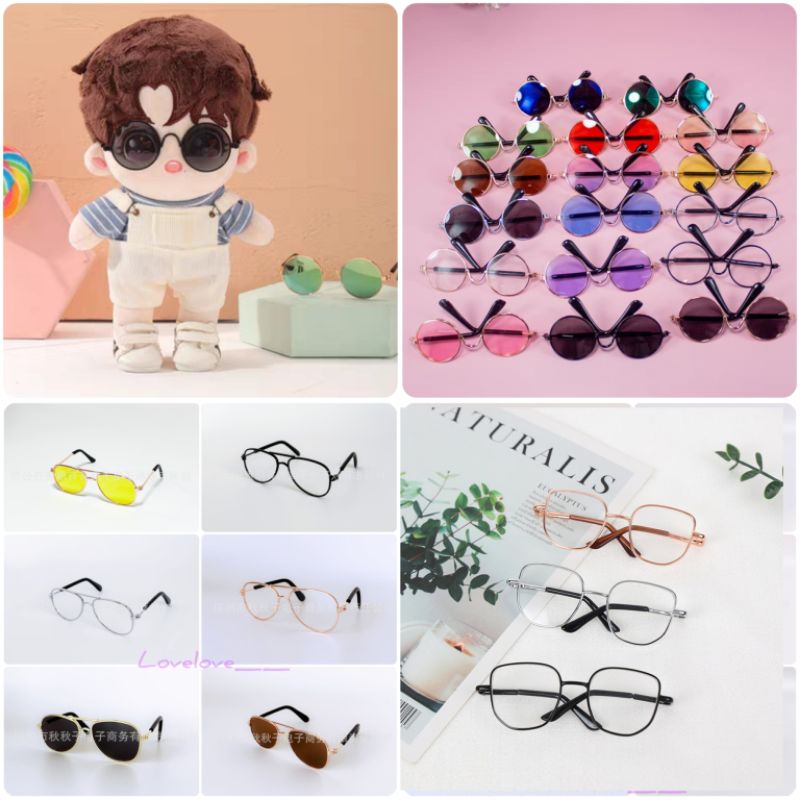 💥พร้อมส่งจากไทย💥 แว่นตา เหมาะสำหรับตุ๊กตา20cm.สัตว์เสี้ยง