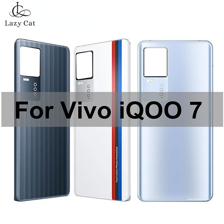6.62" สําหรับ Vivo IQOO 7 ฝาหลังแบตเตอรี่เคสประตูฝาครอบกระจกด้านหลังสําหรับ vivo iqoo7 Legend ฝาครอบ