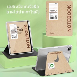 เคส iPad หมุน 360° แผ่นหลังอะครีลิ เจน10.2 Gen9/8/7 เคสไอแพด Air5 air4 แอร์10.9 โปร11นิ้ว pro2018/20/21 Case ใส่ปากกาได