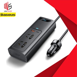 🔥ส่งเร็ว/แท้🔥Baseus เครื่องแปลงไฟรถเป็นไฟบ้าน 110V 150W / 300W ปลั๊กพ่วงในรถ 2 AC + USB + TypeC Inverter