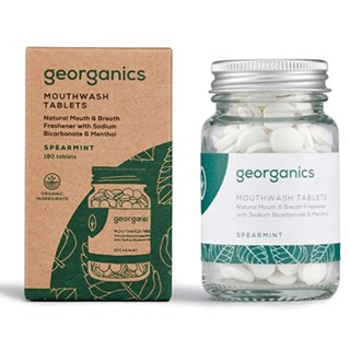 Georganics Eco-Friendly Organic Natural Mouthwash 180 Tablets Spermint Flavours