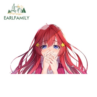 Earlfamily สติกเกอร์ไวนิล ลายกราฟิก The Quintessential Quintuplets Peeker ขนาด 13 ซม. x 8.4 ซม. สําหรับติดตกแต่งกระจกรถยนต์