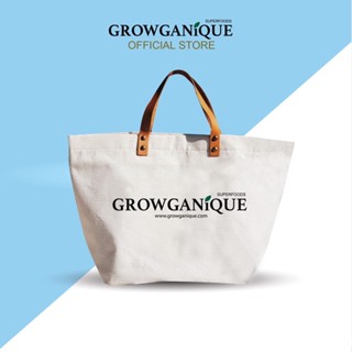 Growganique กระเป๋าผ้าแคนวาส สายหนัง