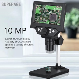 BSuperage กล้องจุลทรรศน์ดิจิทัล Lcd Usb 10MP 1000X 1080P 5.5 นิ้ว พร้อมไฟ Led สําหรับ Windows Os X