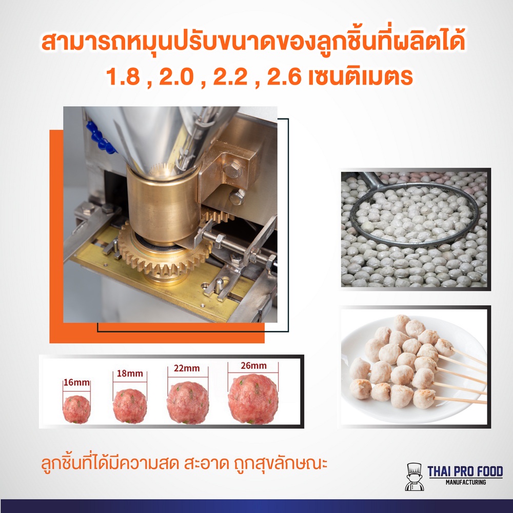 เครื่องปั้นลูกชิ้น สแตนเลส เชิงพาณิชย์ (ผลิตได้ 280 ลูก/นาที) เครื่องทำลูกชิ้น เครื่องปั้นลูกชิ้นอัตโนมัติ ราคา ถูกที่สุด ดีลบีเคเค แกลเลอรีภาพที่ 4