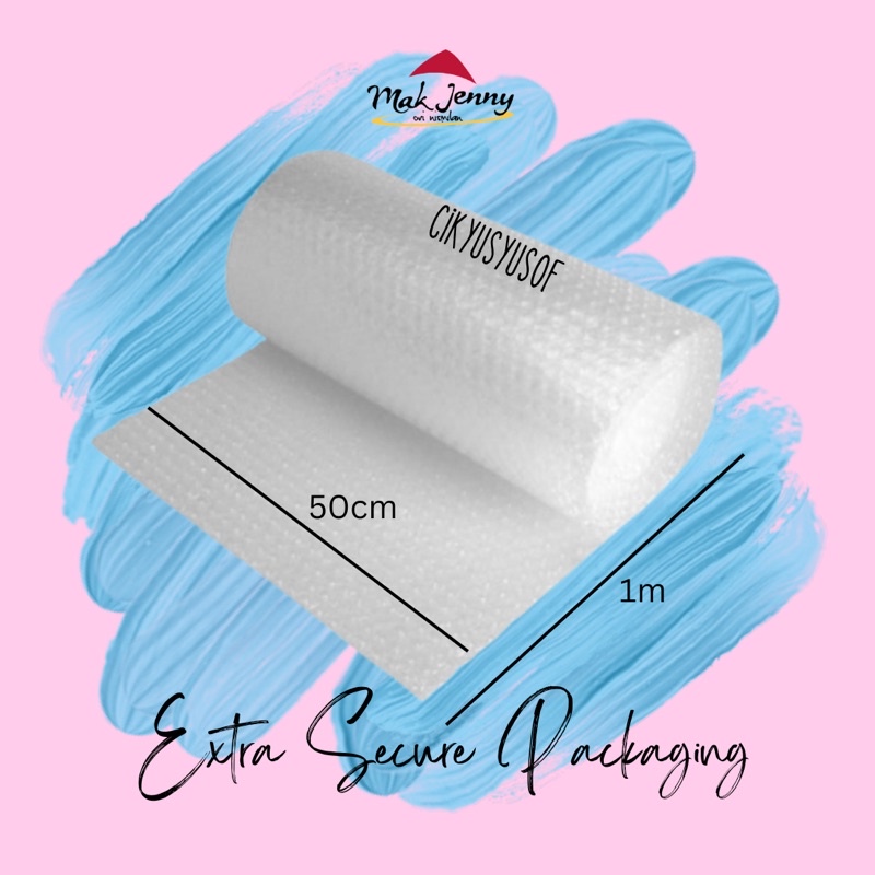 (SECURE PACKAGING) บับเบิ้ลแรป 1mx50ซม. สองชั้น sambal omak jenny