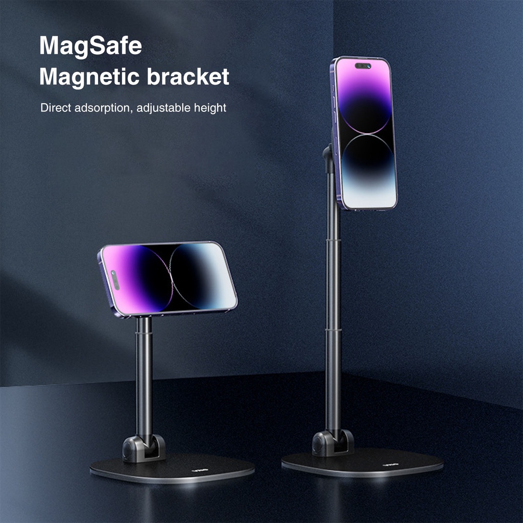 VRig MG-04 เดสก์ท็อป Magsafe Magnetic Bracket ขาตั้งโทรศัพท์สมาร์ทโฟนสําหรับ iPhone 15 14 13 12 Mini Pro Max โทรศัพท์ Mount อุปกรณ์เสริม