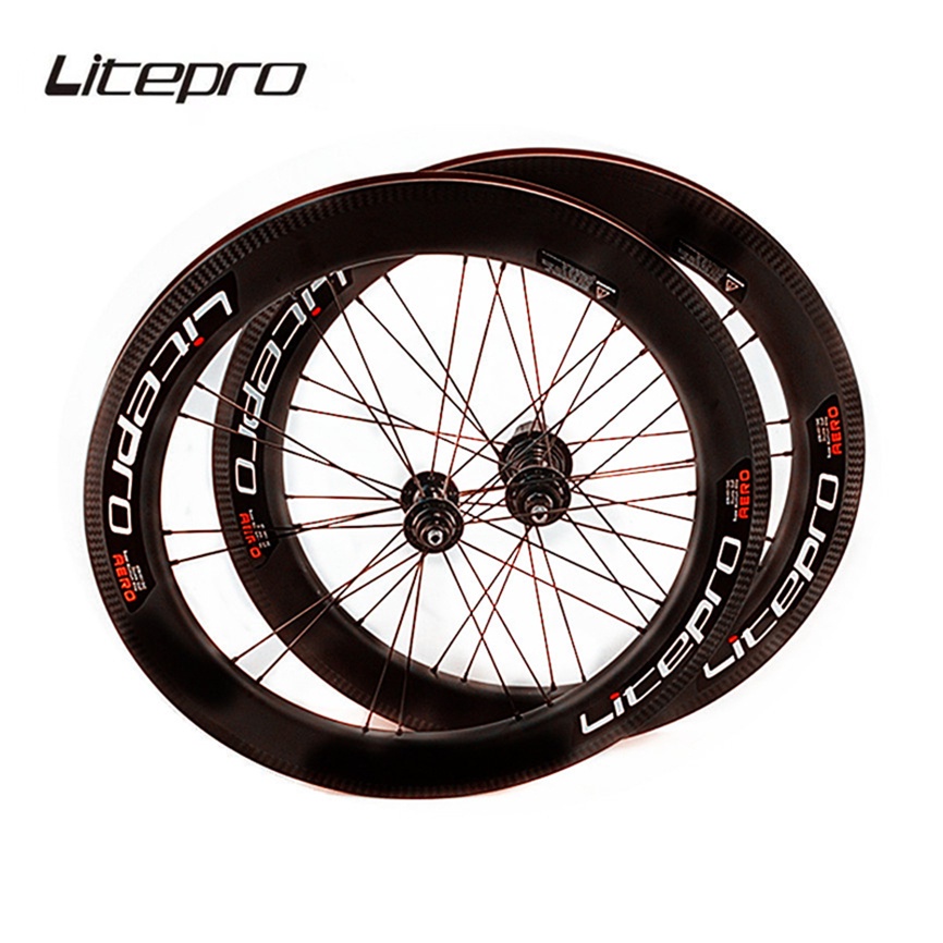 Litepro AERO ชุดล้อจักรยาน คาร์บอนไฟเบอร์ 20 นิ้ว ขอบ 406 451 แบริ่งซีล 40 มม. ดิสก์เบรก V 8 9 10 11