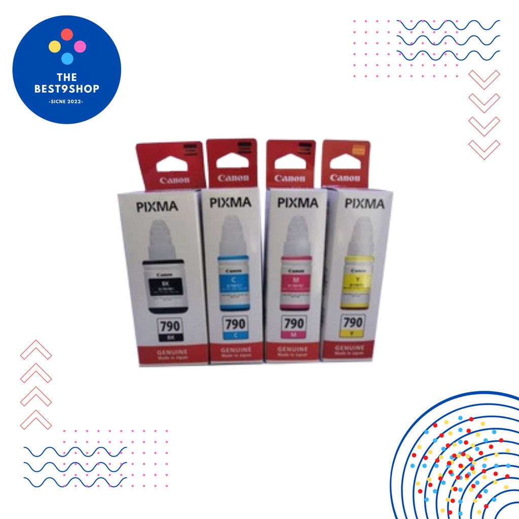 (ของใหม่) หมึกเติม​ CANON​ GL-790 ของแท้​ หมึกขวด​ BK/C/M/Y​ ORIGINAL