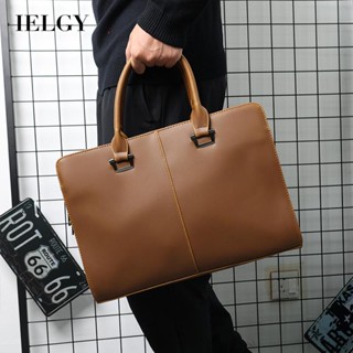 Ielgy กระเป๋าแล็ปท็อป หนัง pu สไตล์เรโทร แฟชั่นสําหรับผู้ชาย