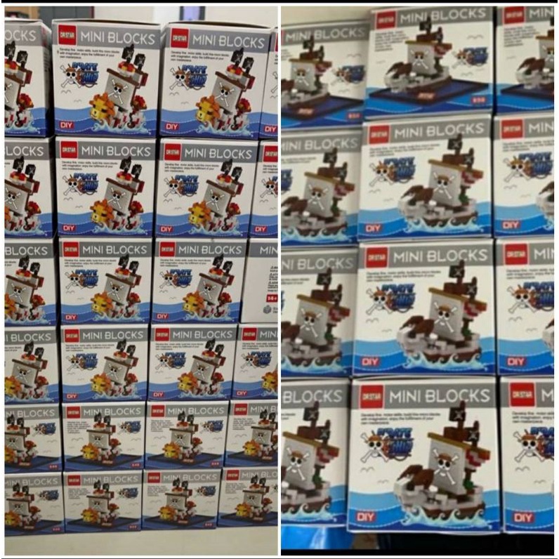 ตัวต่อเลโก้นาโนเรือการ์ตูนดังแบบสุ่ม 1 กล่อง60บาท 2 กล่อง100บาท