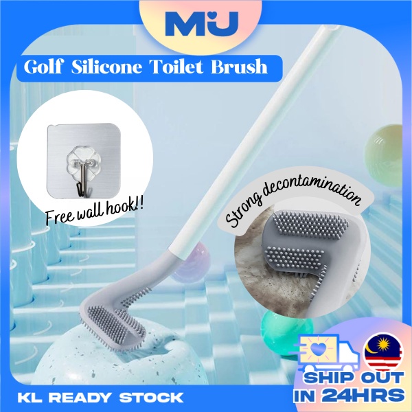MIJOO แปรงขัดห้องน้ําซิลิโคน เครื่องมือทําความสะอาดห้องน้ํา Berus Jamban