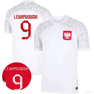 เสื้อยืดแขนสั้น ลายทีมฟุตบอล World Cup Poland Home Away Jersey Lewandowski SY3 22-23 พลัสไซซ์ YS3