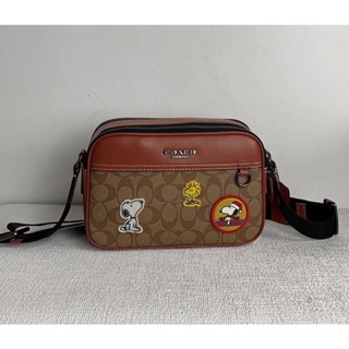 Coach X Peanuts Graham Crossbody In Signature Canvas With Patches