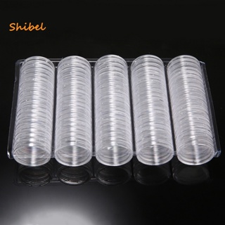 Shibel 100Pcs Small Collect Storage Box for Exhibitions Precise Coin Holder Sturdy