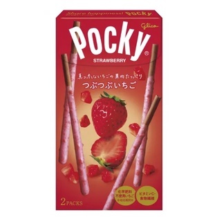 Pocky  Crunchy Strawberry Chocolate ป๊อกกี้รสสตรอว์เบอร์รี่ 55 กรัม