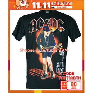 เสื้อวง Ac/Dc เสื้อยืดแฟชั่นวงดนตรี เสื้อวินเทจ acdc เอซี/ดีซี ADC1264