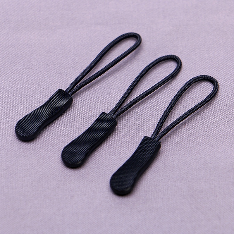 ห่วงช่วยดึงซิบ(สีดำ) เต้นท์ เป้ กระเป๋า (1 ชุด 5 ตัว)ที่ดึงซิป ตัวดึงซิป เชือกหางซิป สายดึงซิป