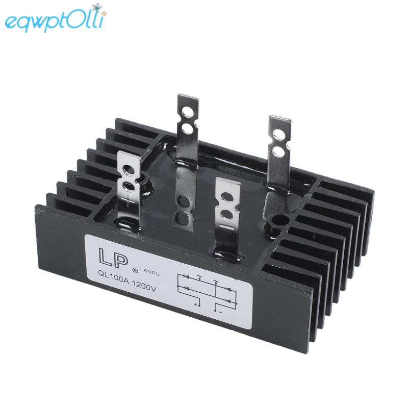 100Amp 1200Volts 4 Pins 1 เฟสไดโอดสะพาน Rectifier QL100 ประเภท