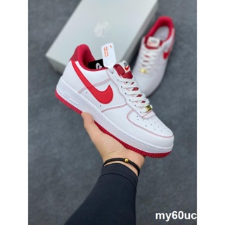 nike air force 1 07 white and red