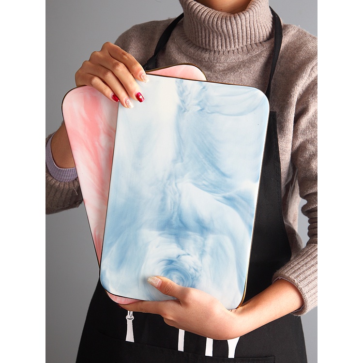WSHYUFEI Ceramics marble Cutting board Flat Antibacterial Mildew proof Household fruit tray Chopping