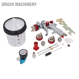 Orichi Machinery HVLP Automotive Paint Spray Gun With 1.4mm 1.7mm 2.0mm Nozzle Gravity Auto Torch Kit G1/4 Air Inlet