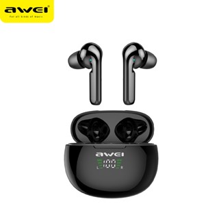 หูฟังไร้สาย AWei ต่อบลูทูธ รุ่น T15P True Wireless Gaming Earbuds แบต 390 mAh กันน้ำ/เหงื่อ เสียงดี เบสทุ้ม