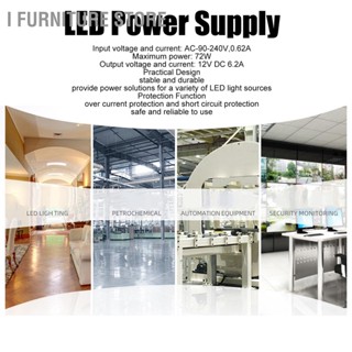 BI Furniture Store หม้อแปลงพาวเวอร์ซัพพลาย Led 6.2A 72W Ac90 Xe2 X80 X91240V เป็น 12V สําหรับแถบไฟ หลอดไฟ