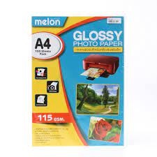 Melon Glossy Photo Paper 115G A4 (100 แผ่น) กระดาษโฟโต้115แกรม