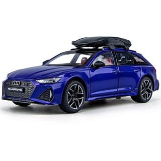 โมเดลรถยนต์ สเกล 1/24 Audi RS6 Diecast อัลลอยด์ ดึงถอยหลัง ของเล่นสะสม ของขวัญ ของสะสม เด็ก