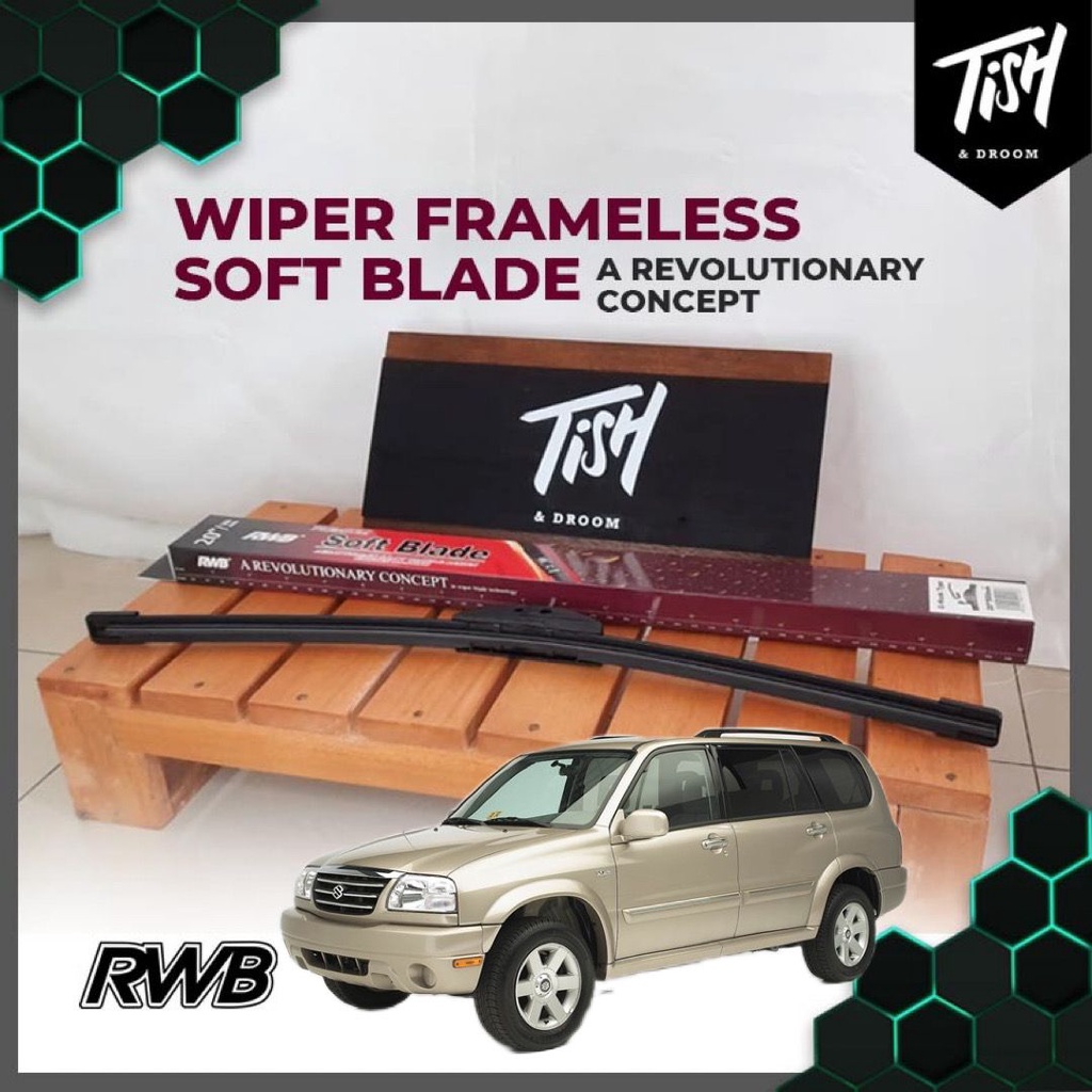Vitara Escudo XL7 Gen2 1998-2005 Hybrid RWB Soft Frameless Wiper 2 ชิ้น