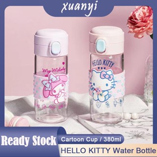 Sanrio HELLO KITTY ขวดน้ํา ลายการ์ตูน กันลวก ขนาด 380 มล. สําหรับเด็กนักเรียน