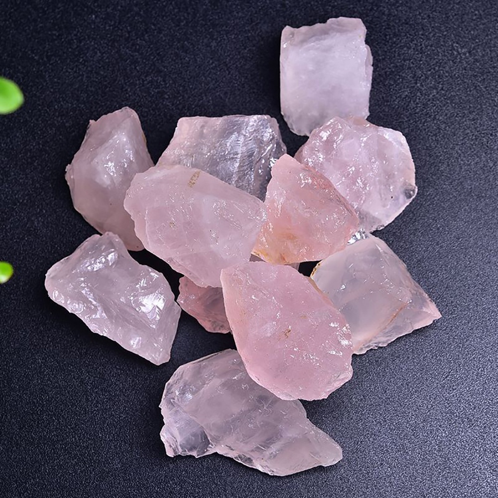 100% ธรรมชาติ Rose Quartz Minerals ตัวอย่างรูปร่างไม่สม่ําเสมอแร่หยาบหินตกแต่งห้องคุณภาพหินคริสตัลสีชมพู Healing