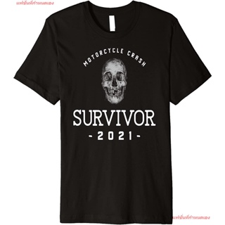 แฟชั่นที่กำหนดเอง แฟชั่นสบายๆ เสื้อ Motorcycle Crash Survivor 2021 Premium T-Shirt Cotton เสื้อยืด ผ้าระบายอากาศ เสื้อยื