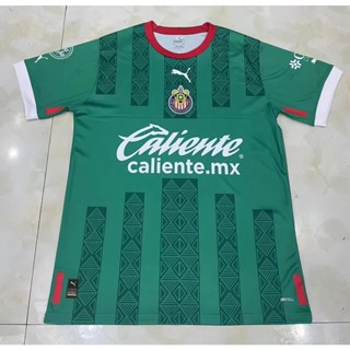 [Fans] เสื้อเชิ้ตแขนสั้น ลายทีมชาติฟุตบอล Chivas 2223 สีเขียว คุณภาพสูง ไซซ์ S-3XL